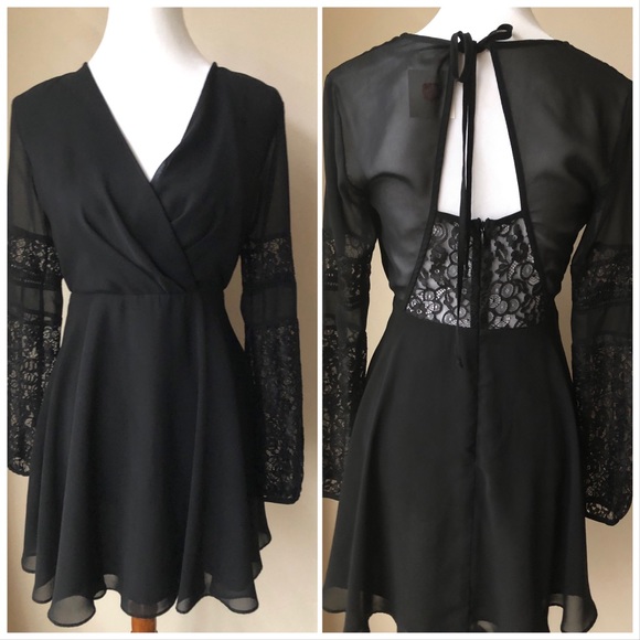1 left! BUY 1, GET 1 FREE! Black lace dress - Picture 4 of 5